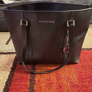 Michael Kors  Black Sady Large Leather Tote